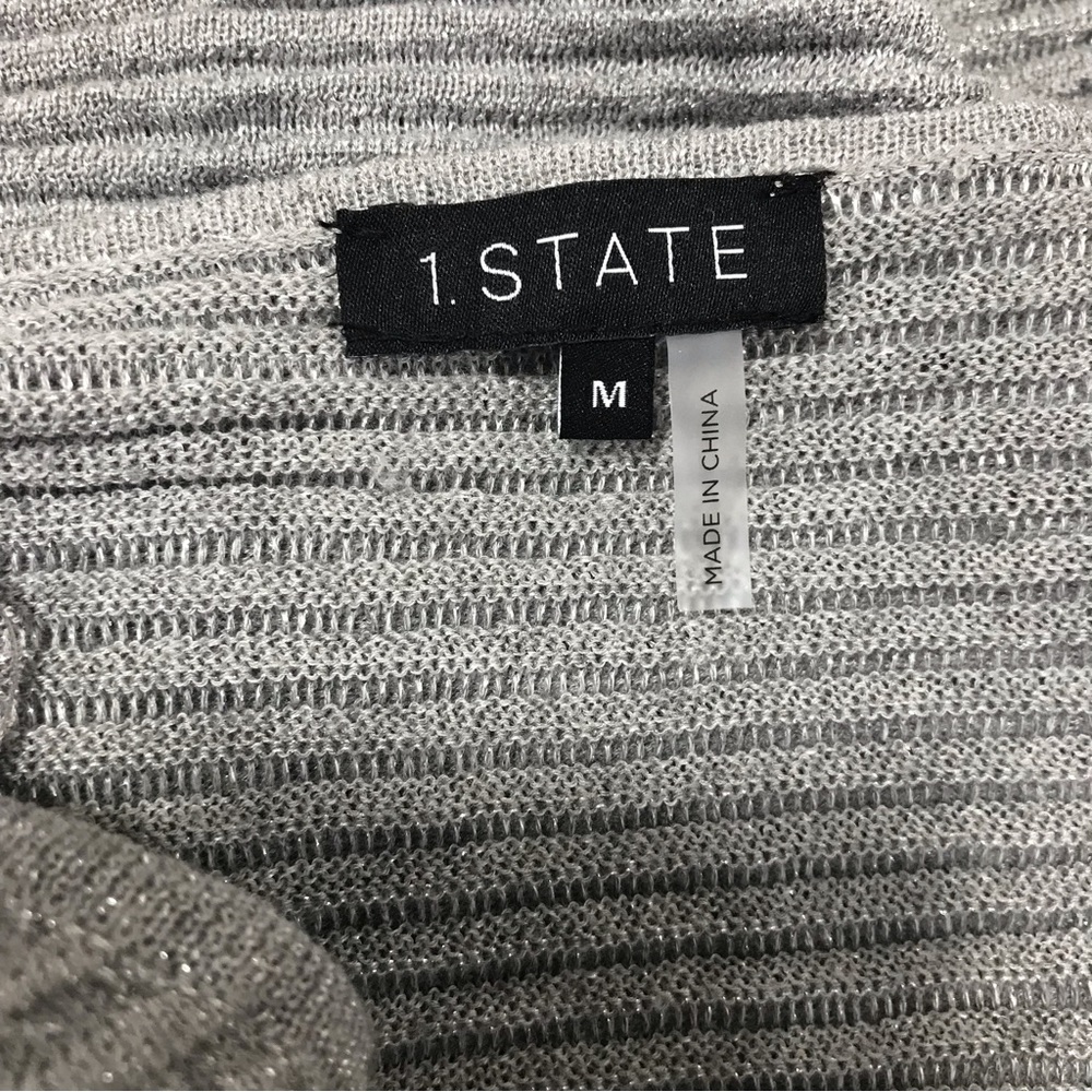 1.STATE Silver Bubble Sleeve Sweater - Picture 6 of 8